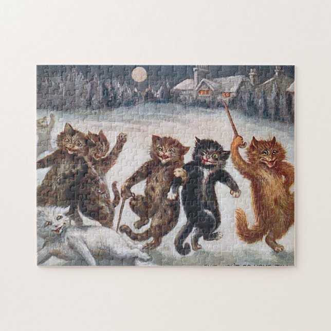 WE WON'T GO HOME TILL MORNING, Louis Wain Jigsaw Puzzle (Horizontal)