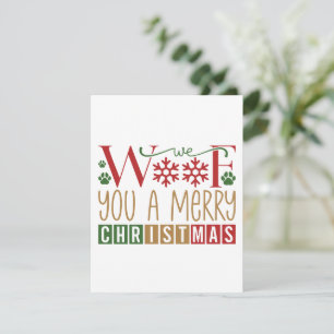 We Woof You A Merry Christmas Holiday Card