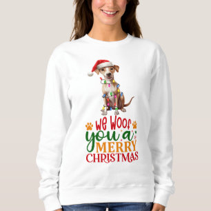 We Woof You A Merry Christmas Italian Greyhound Sweatshirt