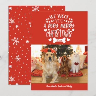 We Woof You A Merry Christmas Photo Holiday Card