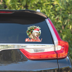 We Woof You Merry Christmas Funny Weimaraner