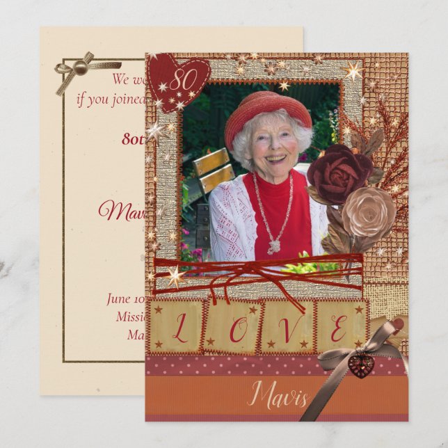 We would be honoured  if you joined us in Celebrat Invitation (Front/Back)