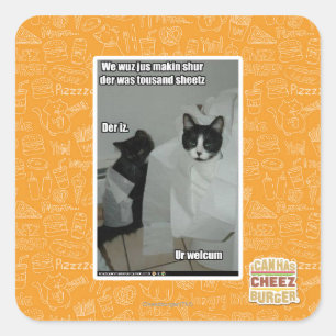 We wuz jus makin sur square sticker