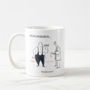 Weak Research right hand cartoon mug