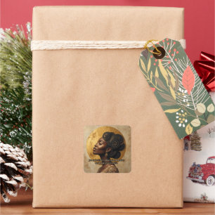 Wealth and Luxury Mindset Inspirational Print Square Sticker