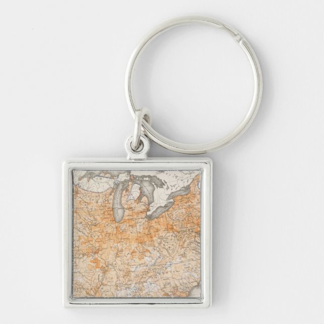 Wealth Distribution, Statistical US Lithograph Keychain (Front)