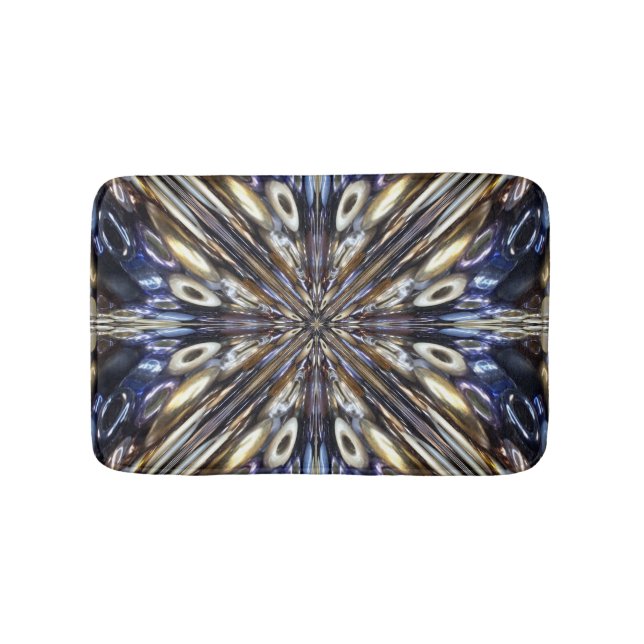 Wealth Of Seed Beading Abstract Pattern Bath Mat (Front)