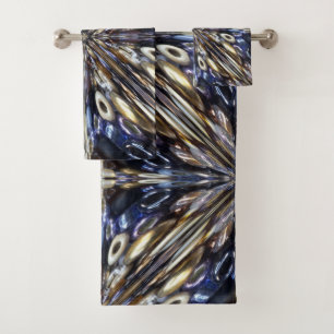 Wealth Of Seed Beading Abstract Pattern Bath Towel Set