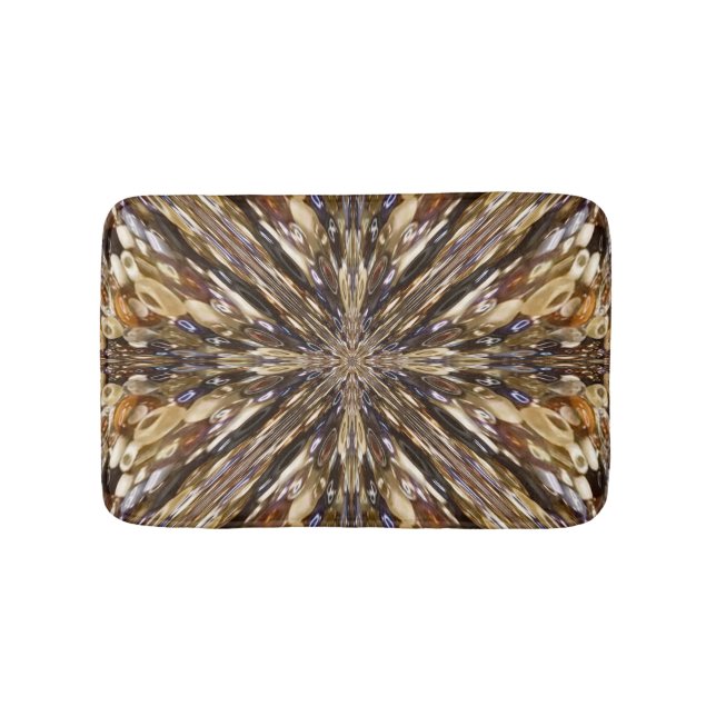 Wealth Of Seed Beads Abstract Pattern Bath Mat (Front)