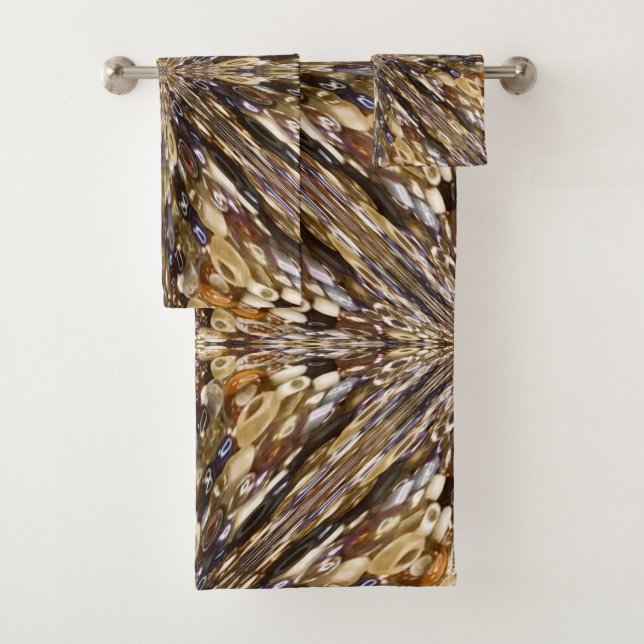 Wealth Of Seed Beads Abstract Pattern Bath Towel Set (Insitu)
