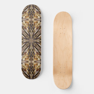 Wealth Of Seed Beads Abstract Pattern  Skateboard