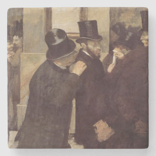 Wealthy Men at the Stock Exchange (by Edgar Degas) Stone Coaster