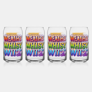 Wealthy Whimsy Wit Can Glass