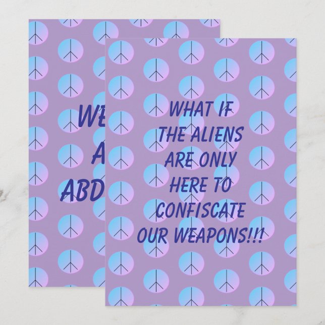 Weapon Alien Abduction Invitation (Front/Back)