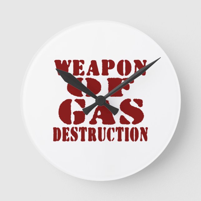 Weapon Of Gas Destruction Round Clock (Front)