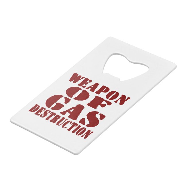 Weapon Of Gas Destruction Wallet Bottle Opener (Front Angled)
