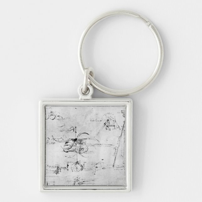 Weaponry designs, fol. 40v-a keychain (Front)