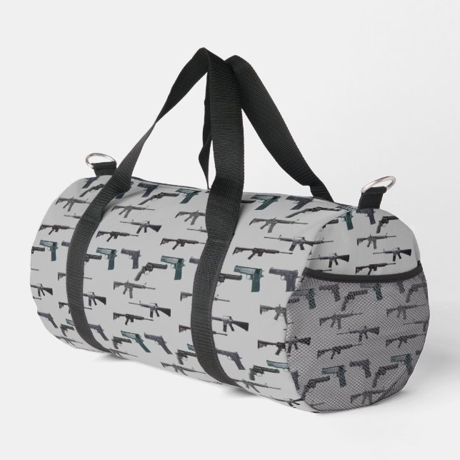 Weapons Collage Duffle Bag (Right Corner)