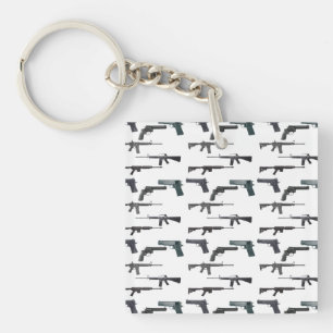 Weapons Collage Keychain