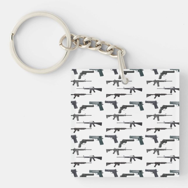Weapons Collage Keychain (Front)