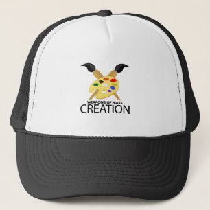 Weapons of mass creation trucker hat