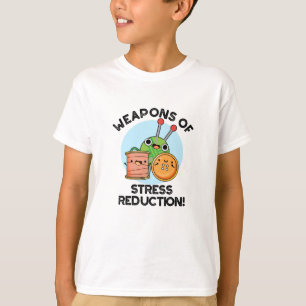 Weapons Of Stress Reduction Funny Knitting Pun  T-Shirt