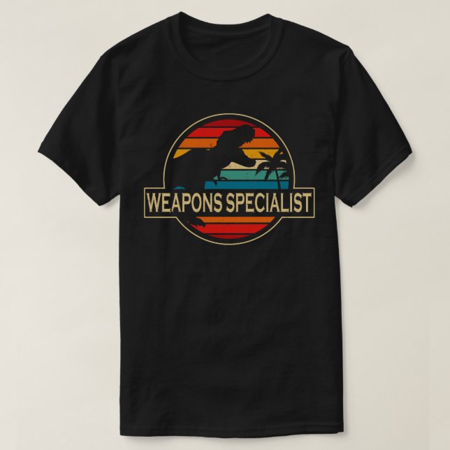Weapons Specialist Dinosaur T-Shirt (Design Front)