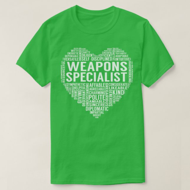 Weapons Specialist Heart T-Shirt (Design Front)