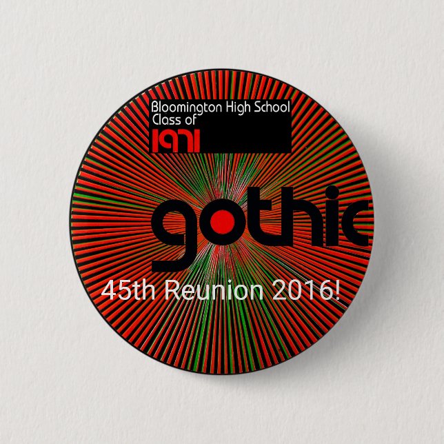 Wear a button about our 45th Reunion 2016! (Front)