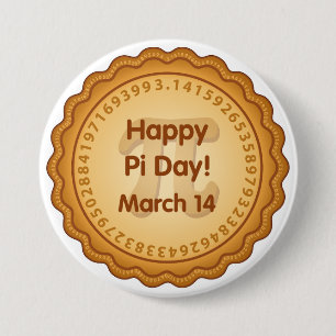 Wear a Happy Pi Day 3 Inch Round Button
