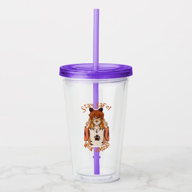 Wear a Mask! Acrylic Tumbler (Front)