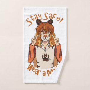 Wear a Mask! Bath Towel Set