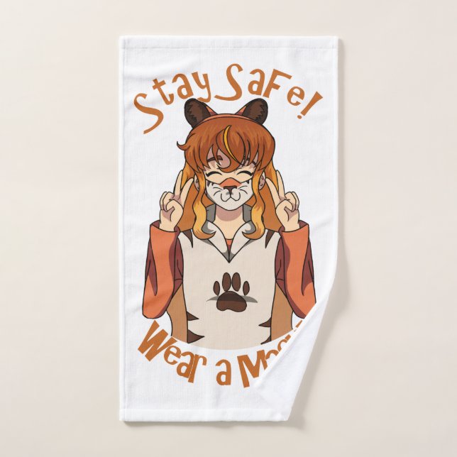 Wear a Mask! Bath Towel Set (Hand Towel)
