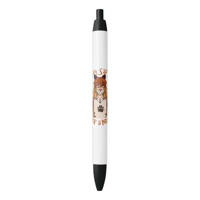 Wear a Mask! Black Ink Pen (Front Vertical)