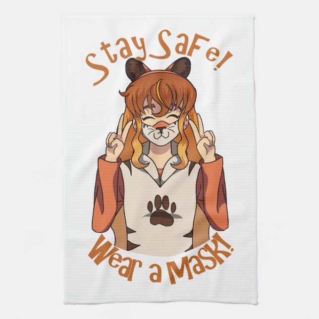 Wear a Mask! Kitchen Towel (Vertical)