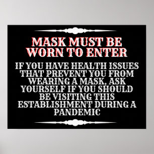 Wear A Mask Message Poster