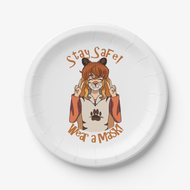 Wear a Mask! Paper Plate (Front)