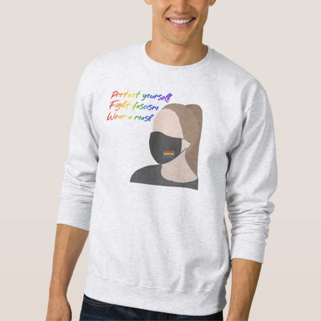 Wear a Mask Rainbow Style Sweatshirt (Front)