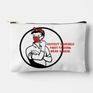 Wear a Mask Riveter Style Accessory Pouch