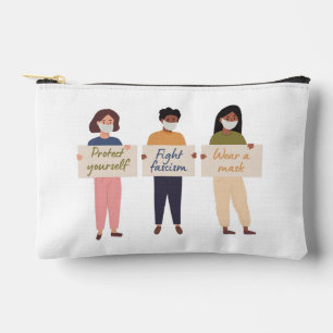 Wear a Mask Sign Style Accessory Pouch