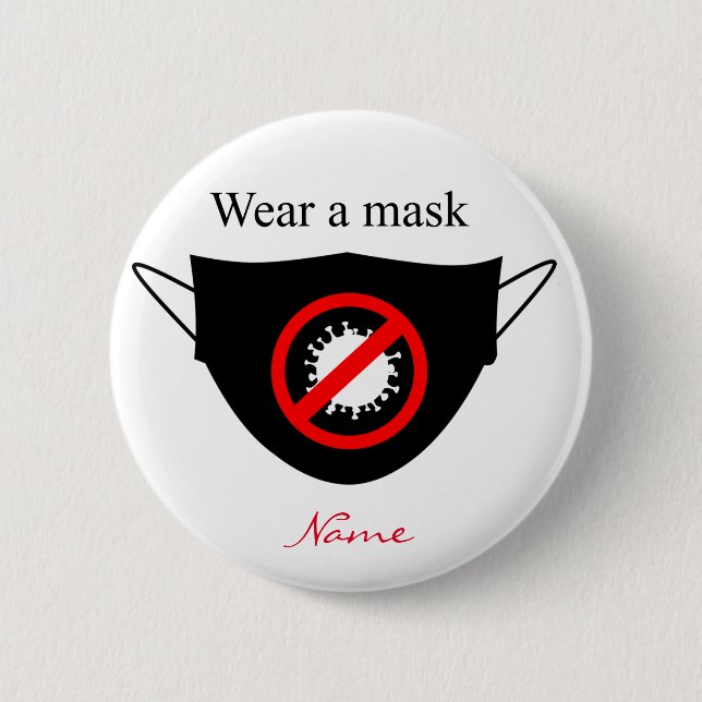 Wear a Mask Thunder_Cove 2 Inch Round Button (Front)