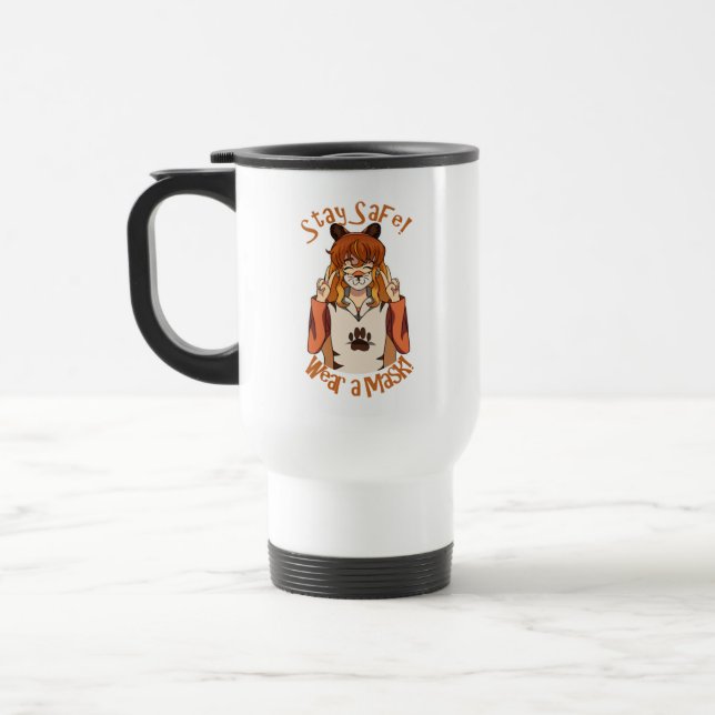 Wear a Mask! Travel Mug (Left)