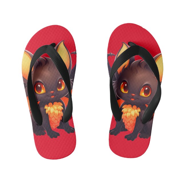 wear around the house/ outside Halloween Kid's Flip Flops (Footbed)