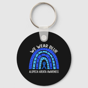 Wear Blue For Alopecia Areata Awareness  Keychain