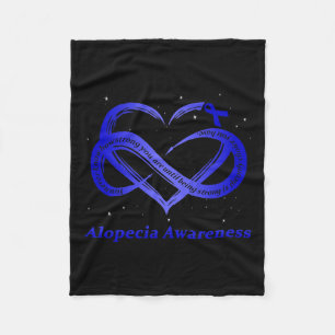 Wear Blue For Alopecia Awareness Warrior  Fleece Blanket