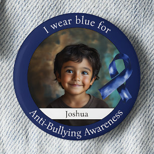 Wear Blue for Anti-Bullying Awareness Photo 2 Inch Round Button