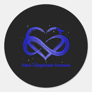 Wear Blue For Ataxia Telangiectasia Awareness Warr Classic Round Sticker