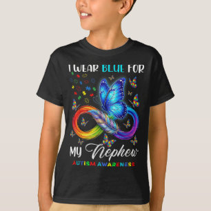 Wear Blue for Nephew Autism Awareness Autism Aunt T-Shirt