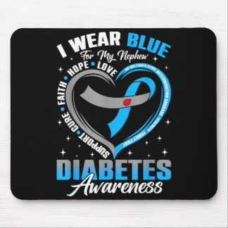 Wear blue for nephew diabetes awareness blue mouse pad