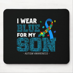 Wear Blue For Son Au Awareness Mom Dad Parents Mouse Pad
